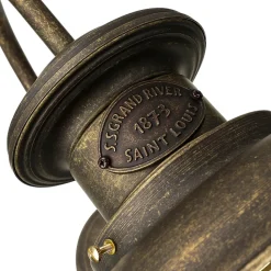 XL Außenwandleuchte Amalfi Echt-Messing Handarbeit