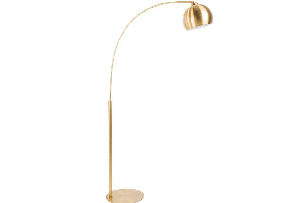 XXL Bogenlampe Metall 205 cm E27 Retro elegant in Gold