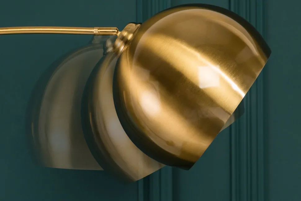 XXL Bogenlampe Metall 205 cm E27 Retro elegant in Gold