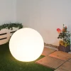 XXL Gartenlampe in Weiß Kugel Schirm Ø80cm