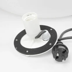 XXL Gartenlampe in Weiß Kugel Schirm Ø80cm