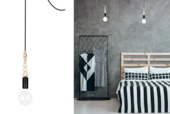 XXL Hängelampe Spider flexibel L:400 cm E27 in Schwarz