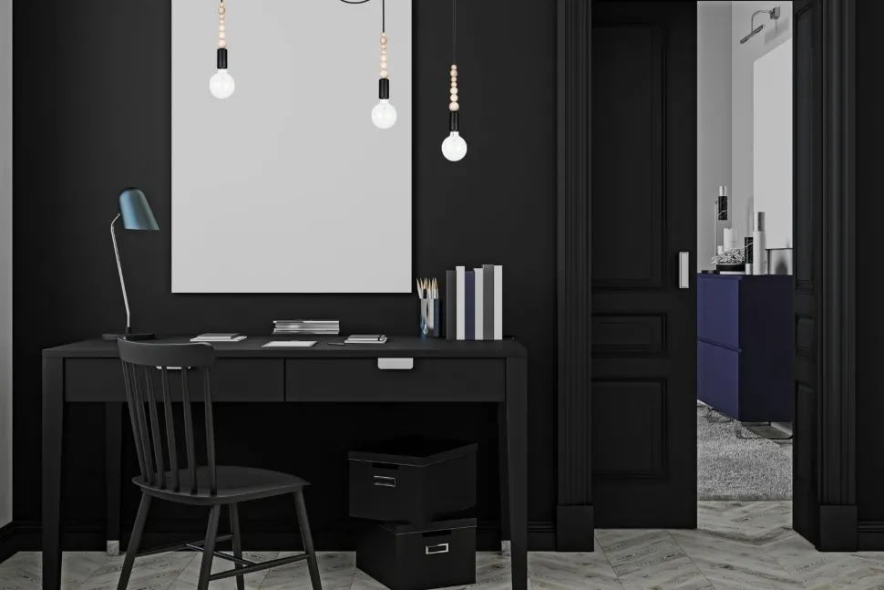 XXL Hängelampe Spider verstellbar L:400 cm E27 Schwarz