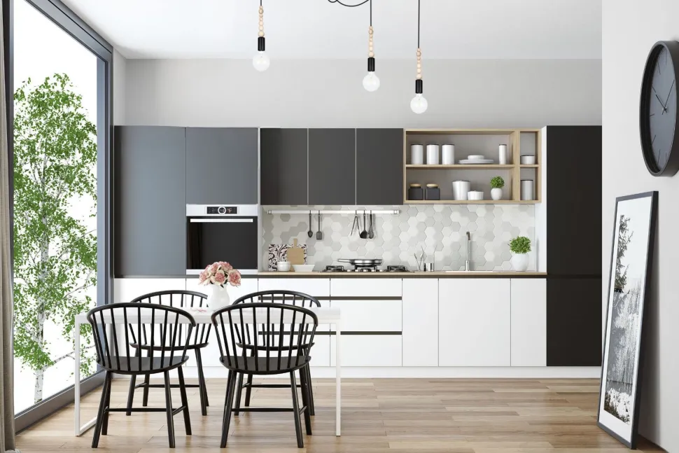 XXL Hängelampe Spider verstellbar L:400 cm E27 Schwarz