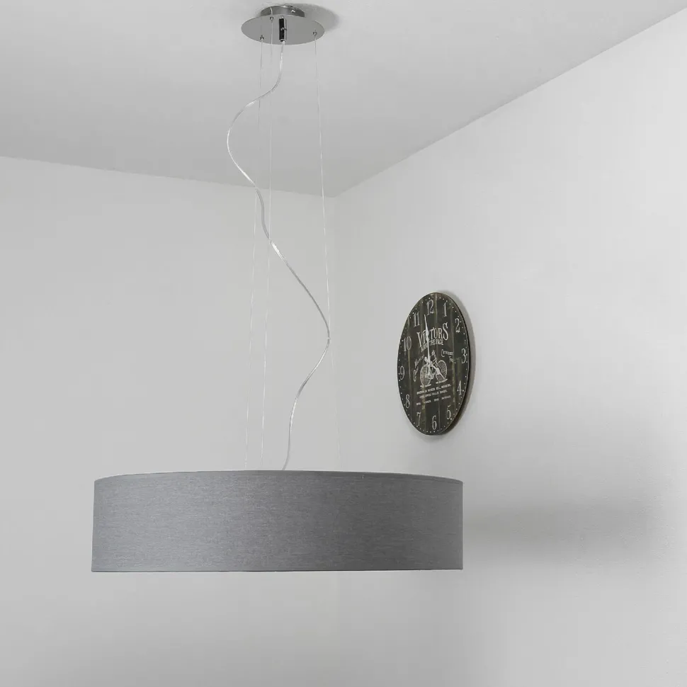 XXL Hängeleuchte in grau