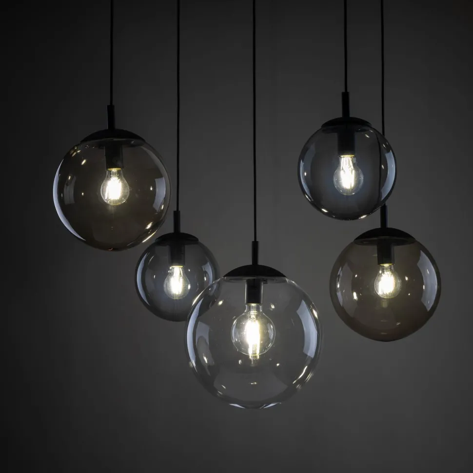 XXL Hängeleuchte Rauchglas H: 220 cm B: 400 cm verstellbar