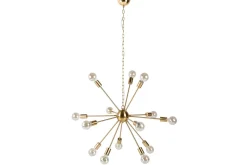 XXL Pendelleuchte Metall L:87 cm E27 14-flammig in Gold