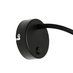 Zeitlose LED Wandlampe Schwarz Metall flexibler Arm