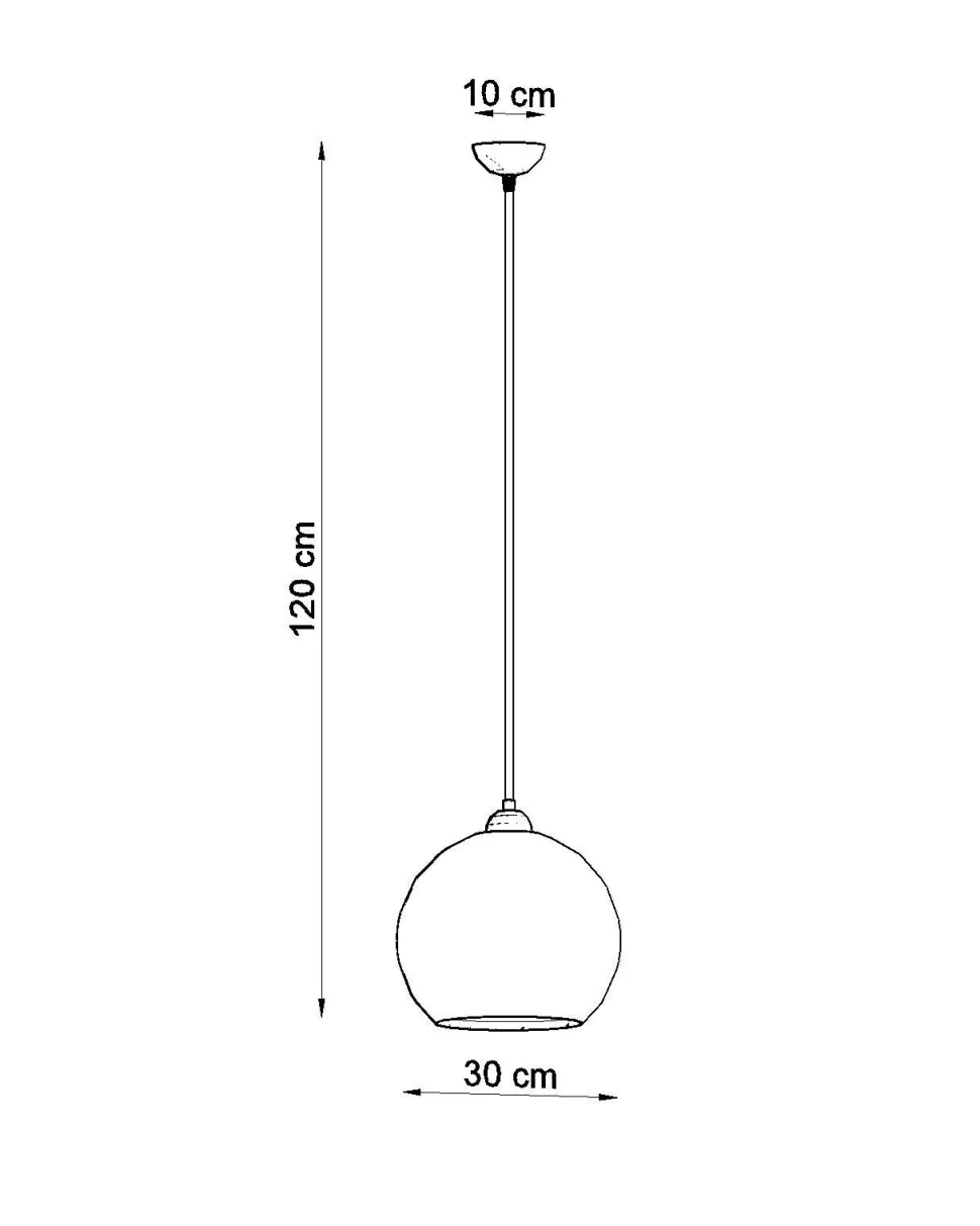 Zeitlose runde Pendelleuchte mit Glasschirm in Rot