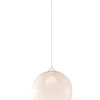 Zeitlose runde Pendelleuchte Hängelampe in Zart-Orange